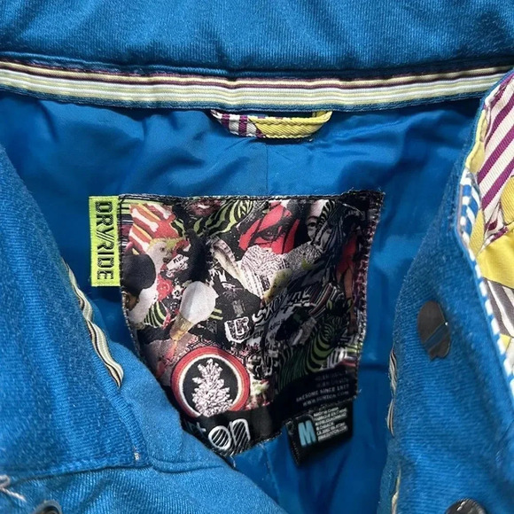 Burton Dryride Pants Snowboard Ski Winter Geometric Print Womens Size Medium - Picture 11 of 14